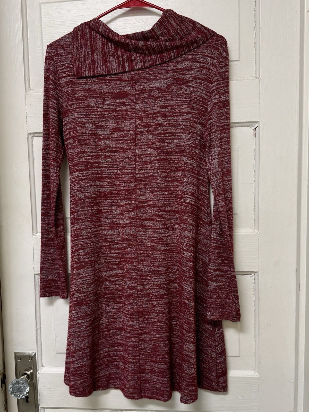 Red Lolly Maroon Long Sleeve Dress Small