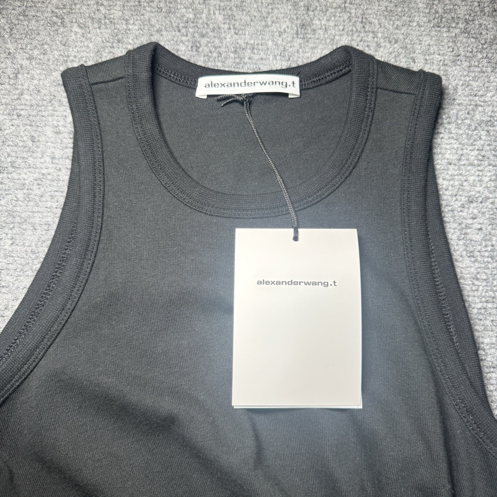 ALEXANDER WANG .T Heavy Soft Jersey Fitted Tank Dress w/ Twist Detail XS NEW NWT