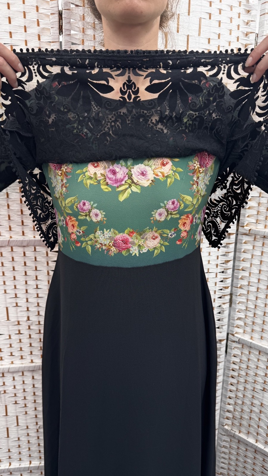 Michal Negrin Elegant Full length Floral dress Size – 38 – NWT