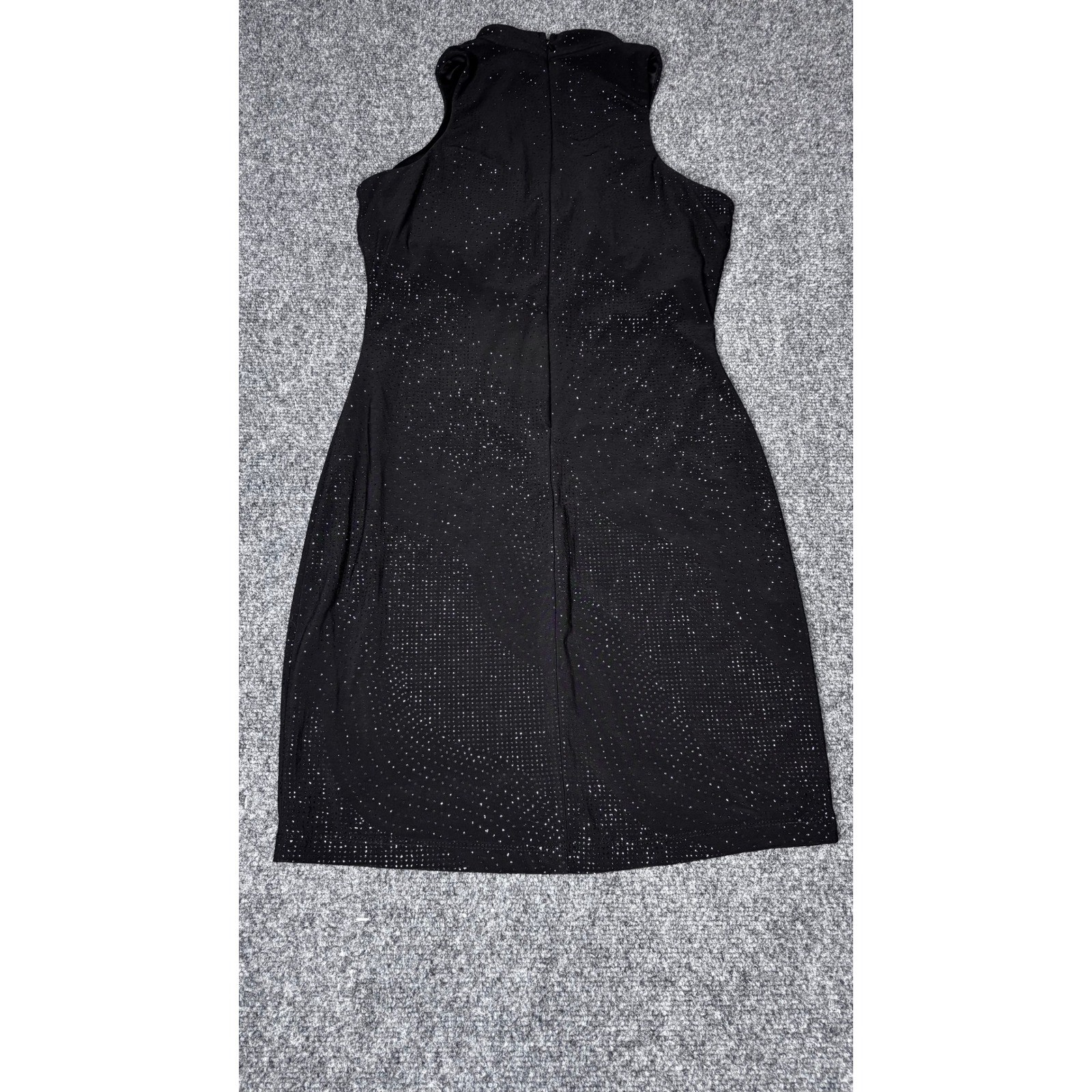 Speechless Black Rhinestone Halter Neckline Cutout Back Party Dress Size 7