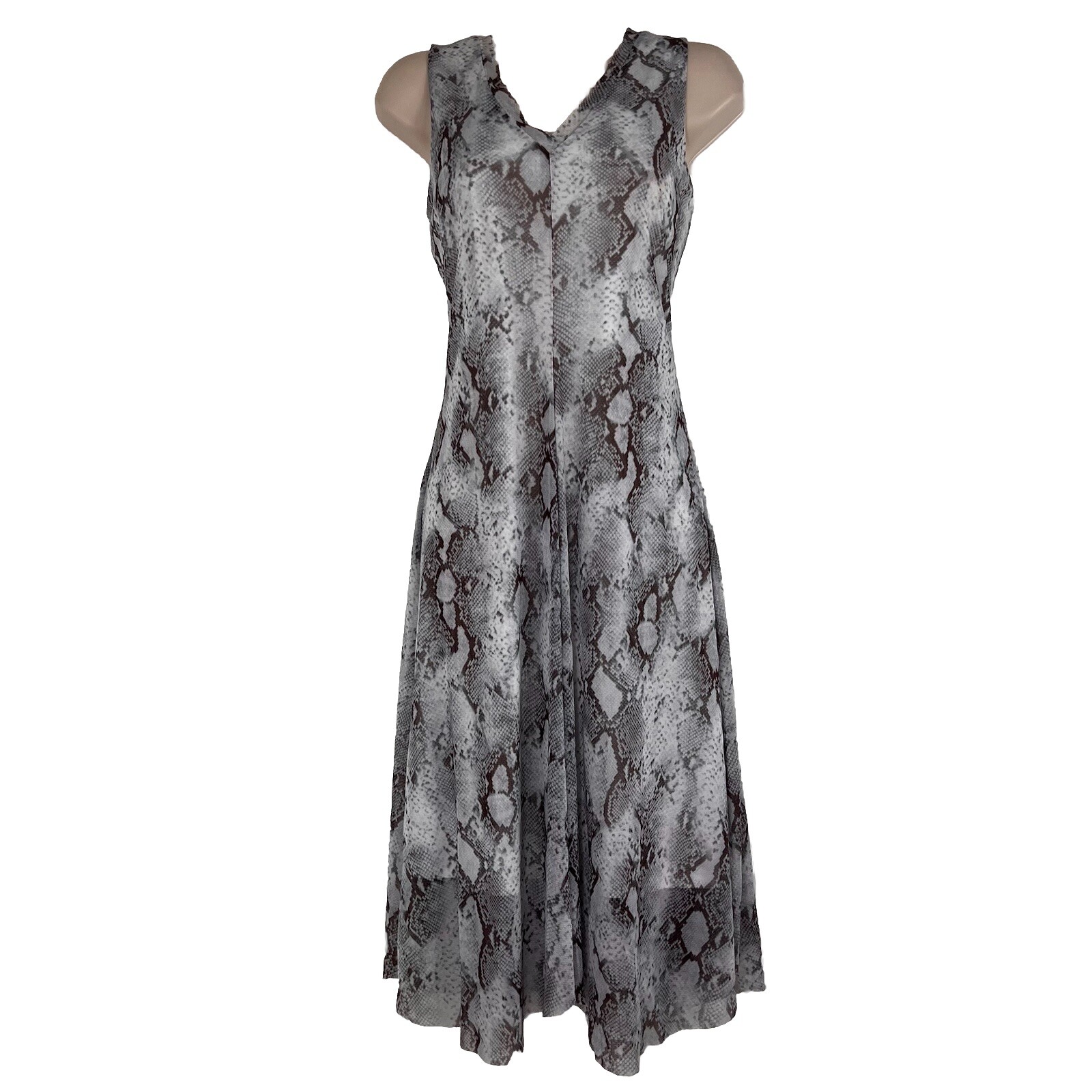 New T Tahari Tank Dress Women’s Small Knee Length Sleeveless Lightweight Snake