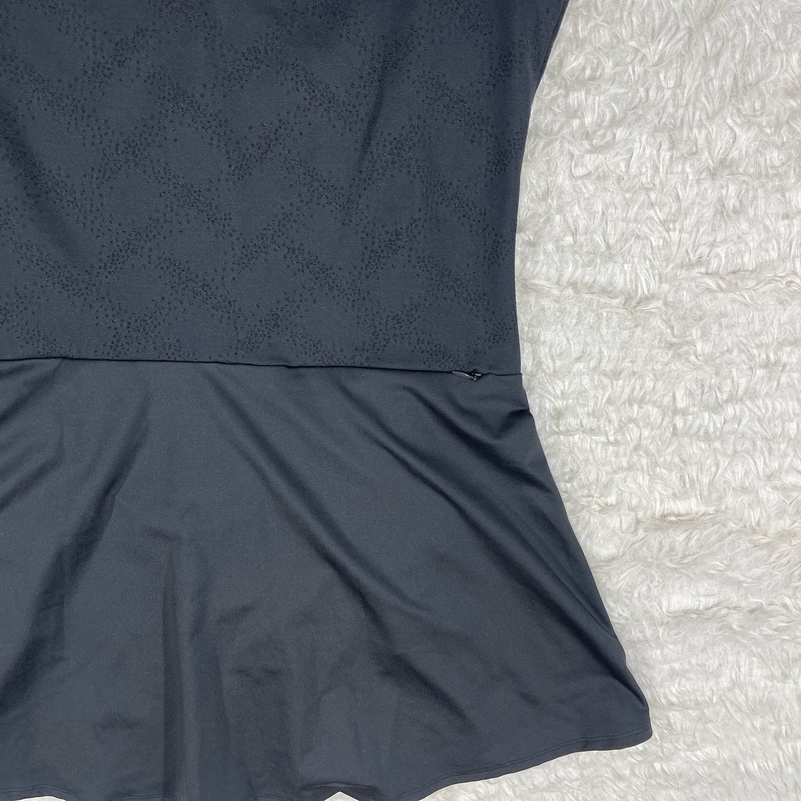 2840 Performance Half Zip Golf Tennis Dress Medium Black Stretch 50 UPF NWT M8