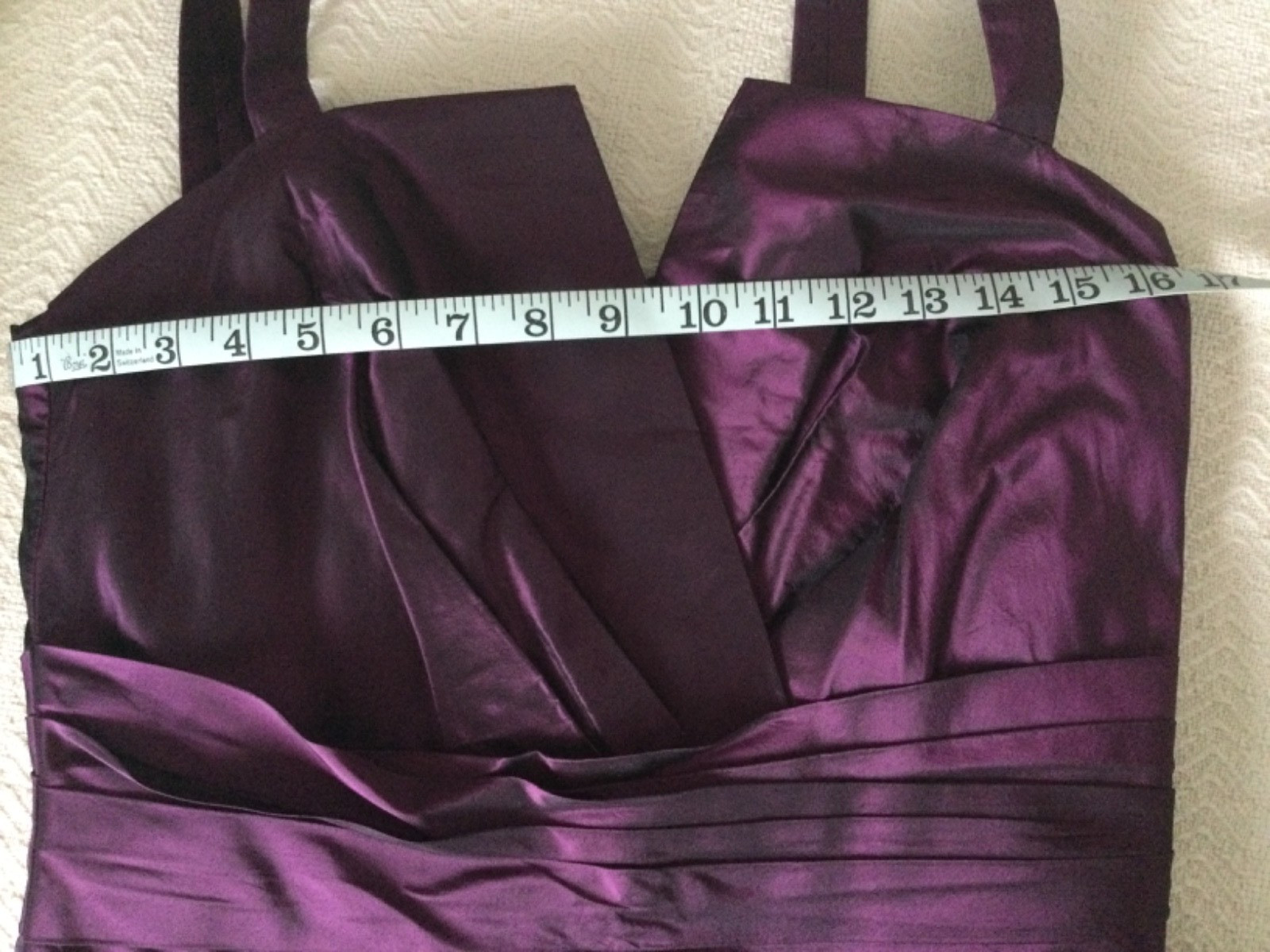 VERA WANG Lavender Label Purple Silk Cocktail Mini Dress 8 Straps Lined Zip