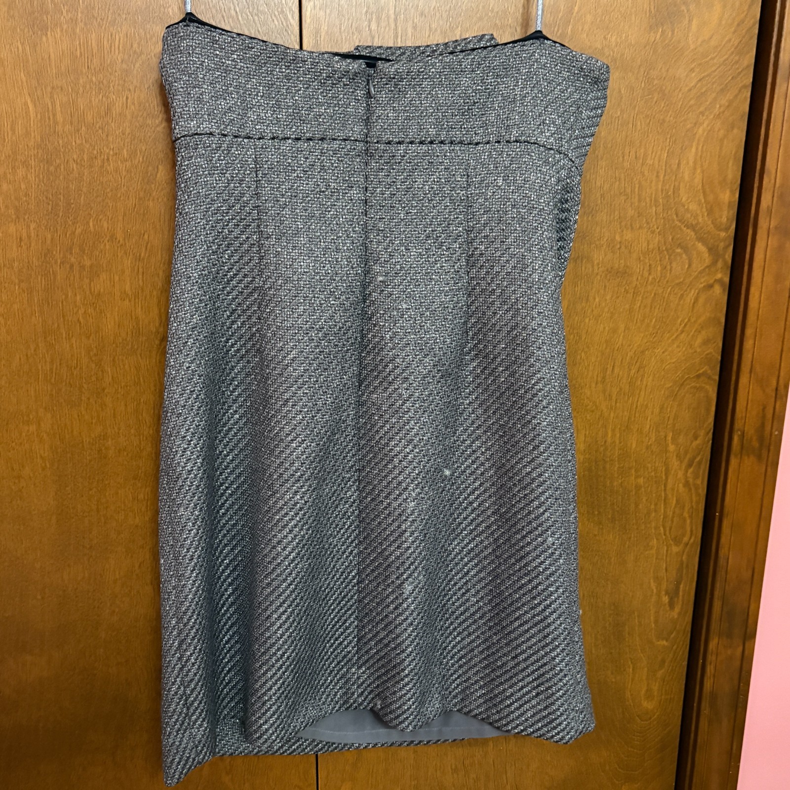 Monogram Banana Republic Metallic Tweed Strapless Cocktail Dress – Size: 8 – NWT