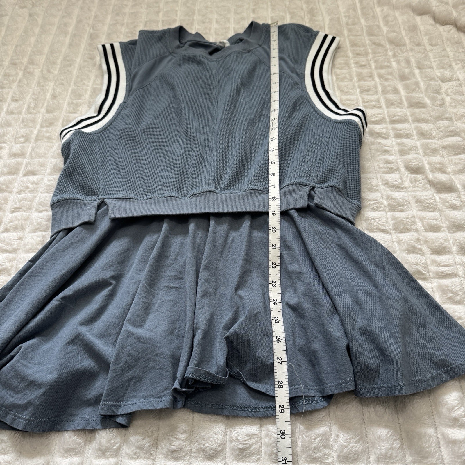 Anthropologie DAILY PRACTICE Small Blue Twofer Mini Tunic Dress