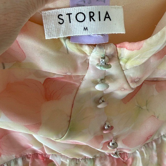 Storia Midi Dress romantic airy wedding guest vibes size M
