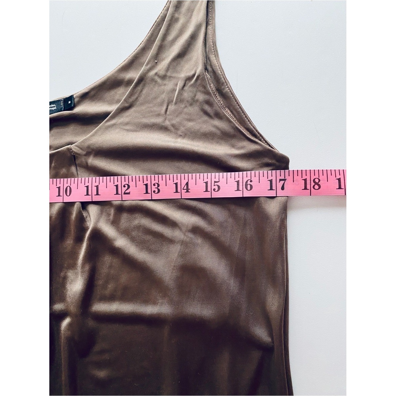 Filippa K Silky Satin Taupe Sleeveless Scoop Neck Shift Dress Women Medium