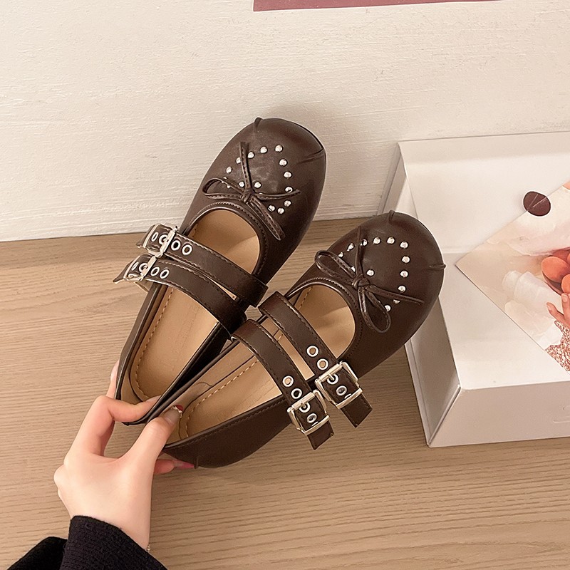 French Retro Rivet Mary Jane Shoes For Women, 2026 New Spring & Autumn…