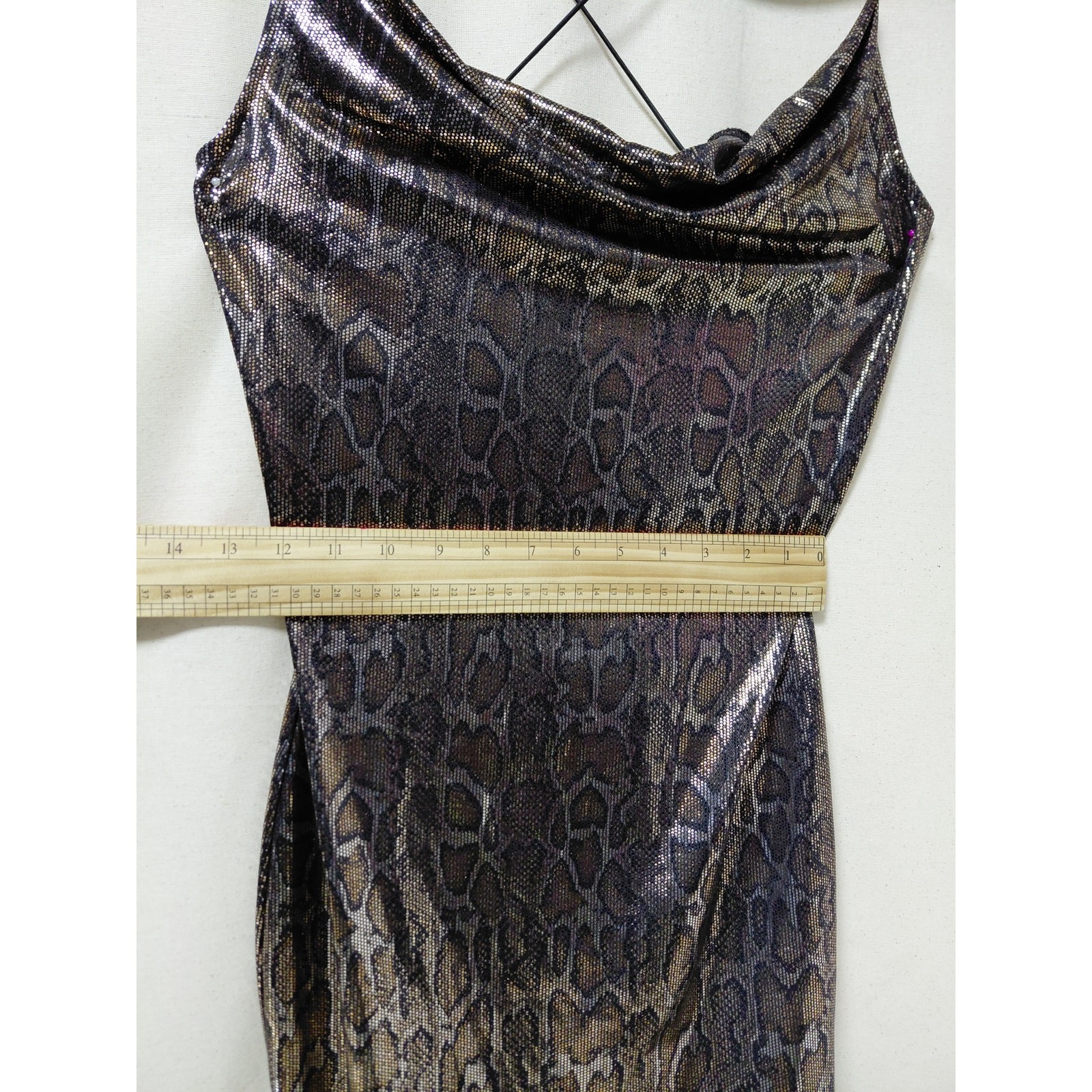 Snake Print Mini Dress Animal Print Knit Size S