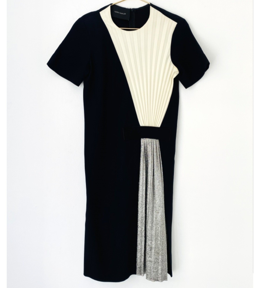 Cedric Charlier Mid-Length Dress With Pleated Panel Size 8
