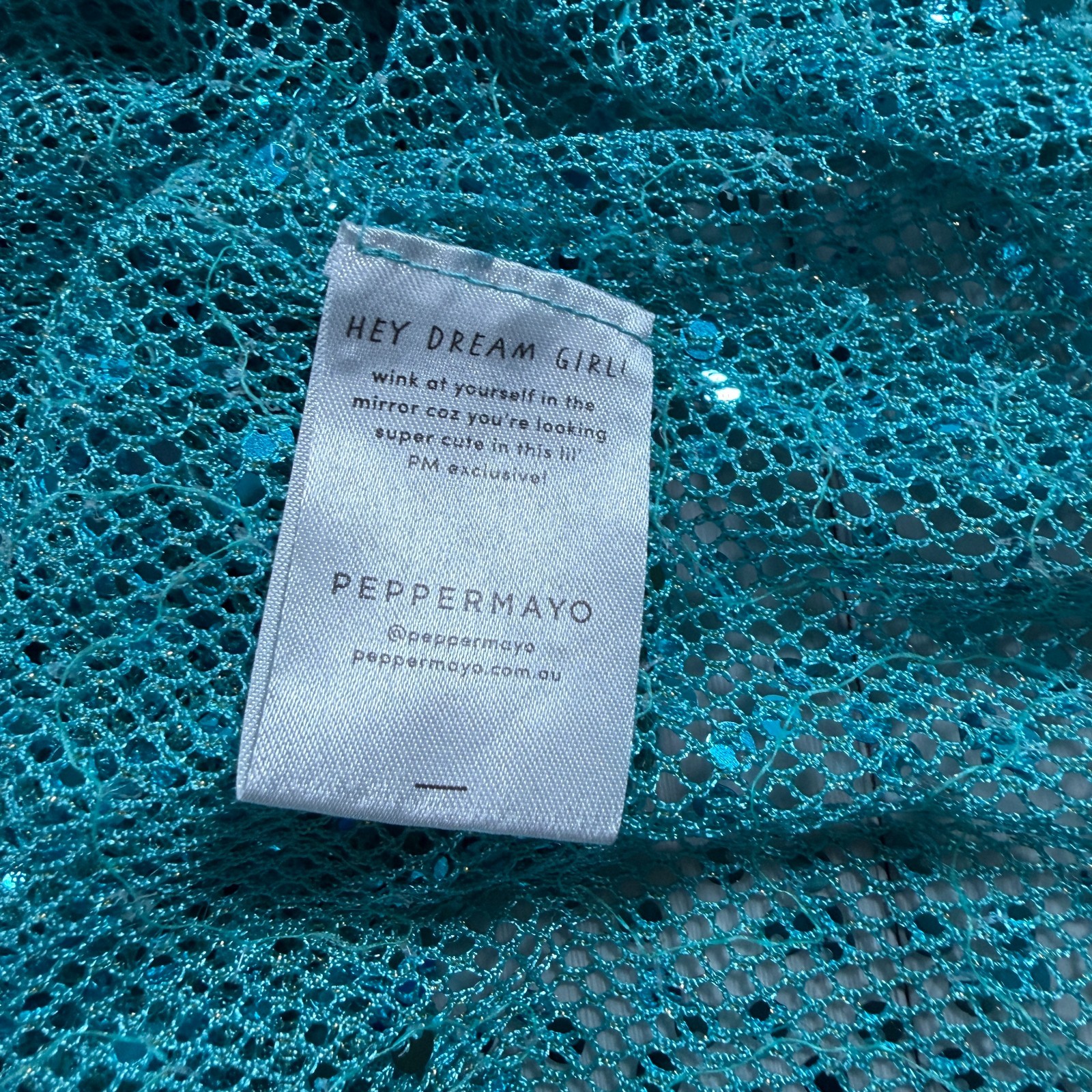 NWT Peppermayo Women’s XS Sequin Blue Maxi Dress Summer Travel Beach
