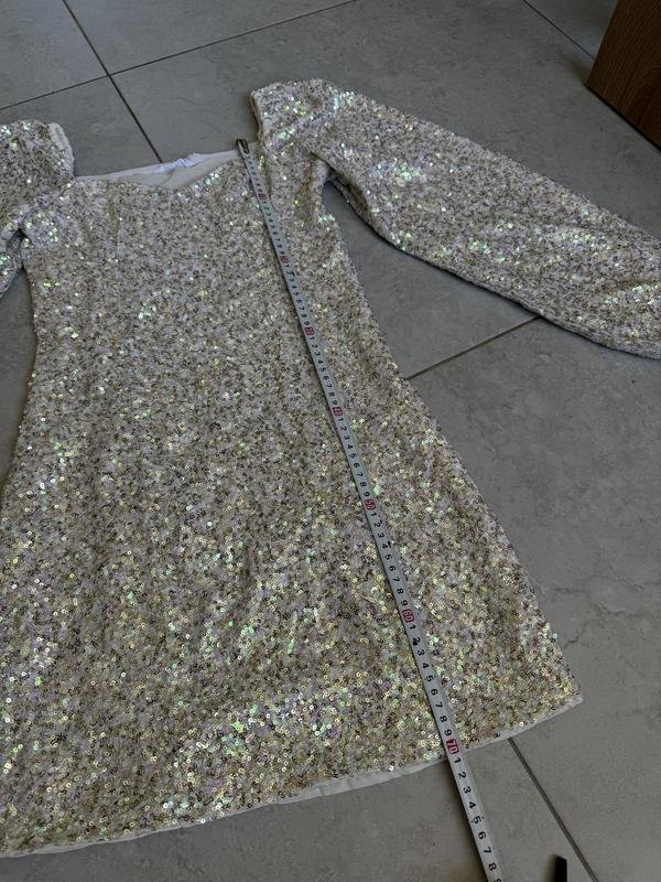 Women Glamorous Dress Silver Polyester 34 / XS / #4MNK