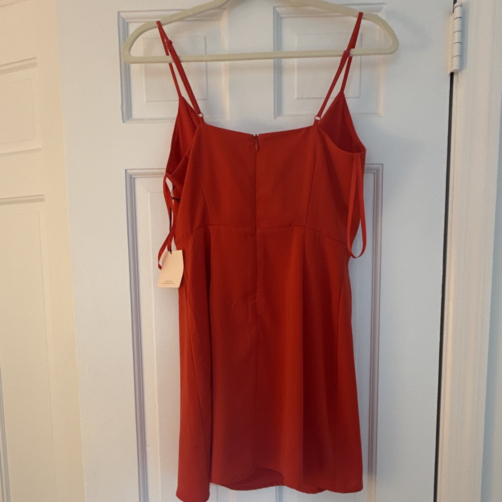 superdown Red Solid V-Neck Strappy A-Line Mini Dress Party/Cocktail S
