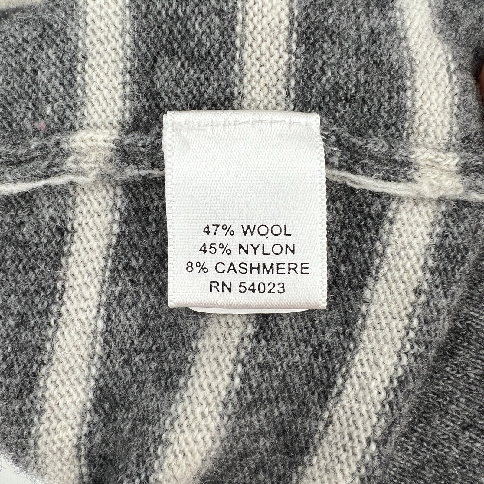Banana Republic Wool Cashmere Blend Dress Size Medium Gray Striped Style 884306