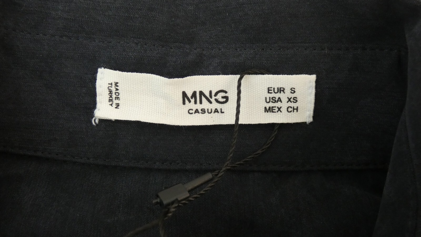 MNG Mango Shirt Dress Navy Tencel Utility Midi Dress Button Front Size S