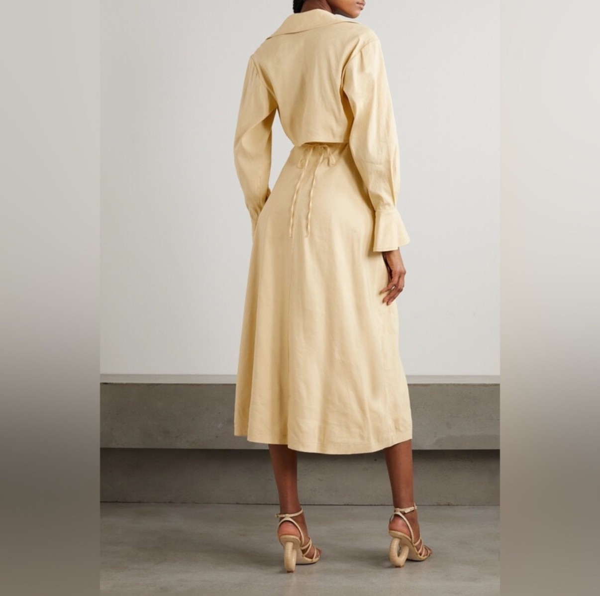 Simkhai Giulia Convertible Wrap-Effect Cutout Linen-blend Midi Dress