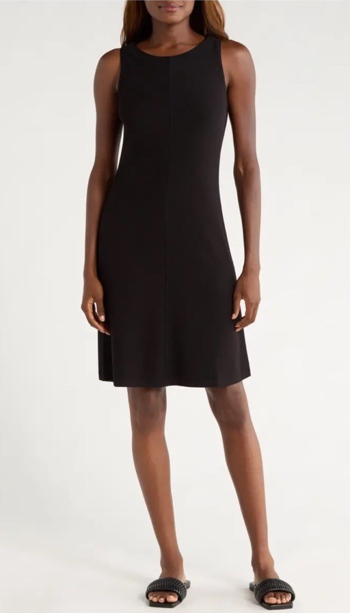 NWT TOMMY BAHAMA Women’s Darcy Flounce Spa Short Dress Black Beach Jersey Sz S