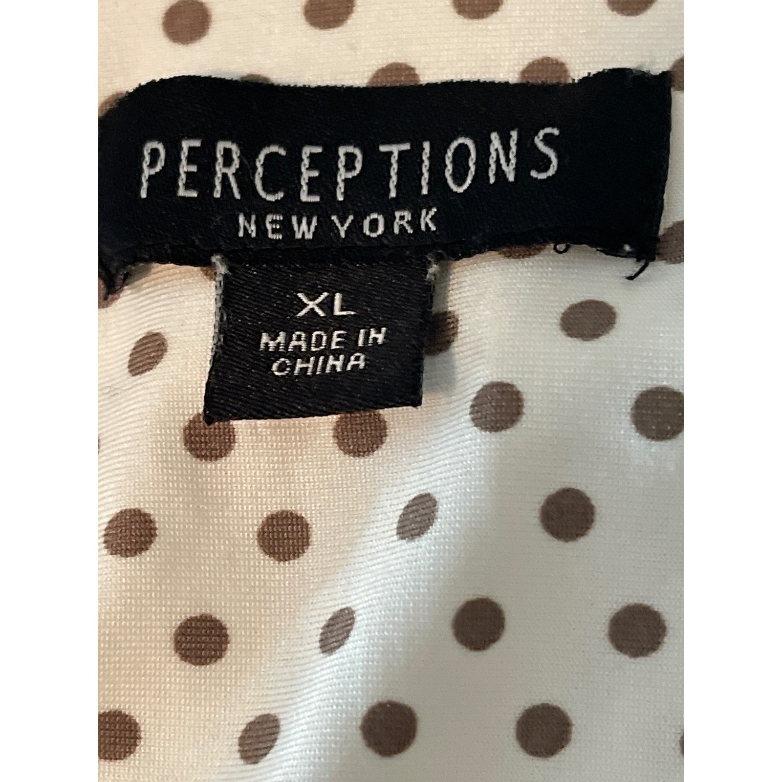Perceptions New York Women XL Polka Dot Ombre Pleated Sleeveless Shift Dress