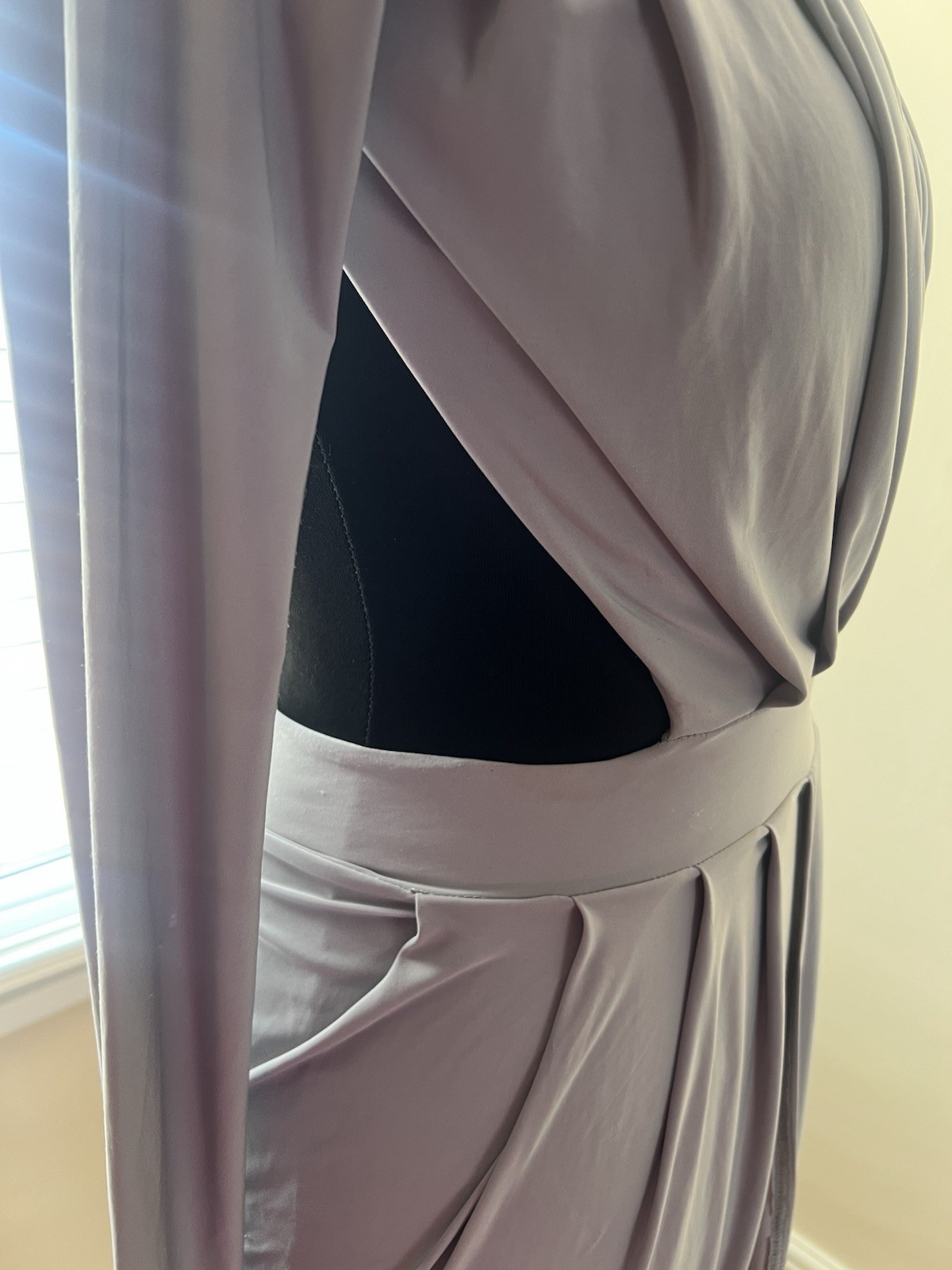 Grey Sexy Backless Party Open Slit Dress