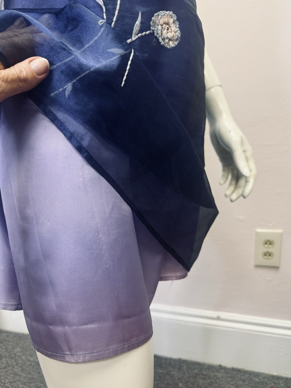 Vintage 90’s Prom Wedding Formal ABS Allen Schwartz Y2K Dress Size 14 Large