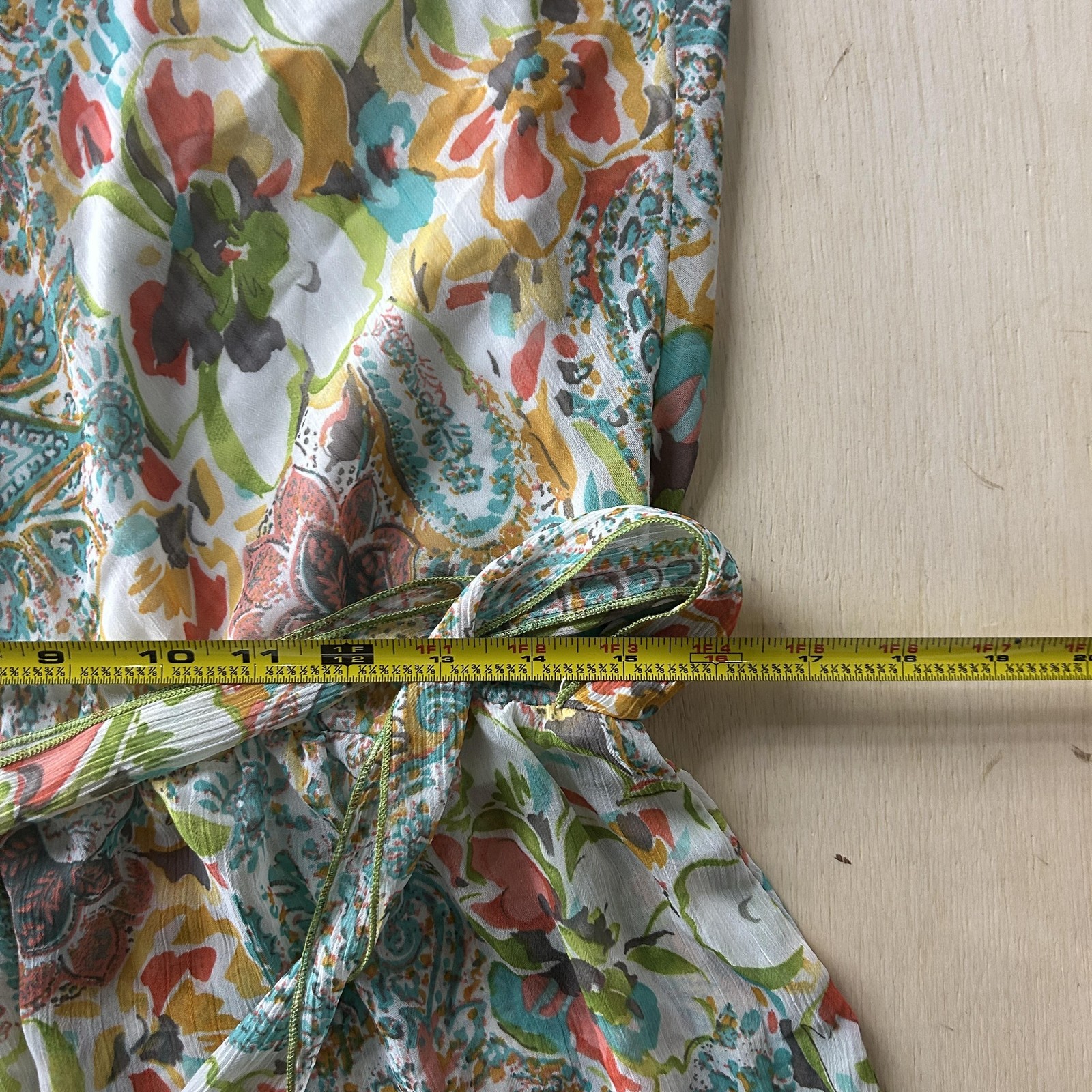 Do & Be Dress Womens Medium Multicolor Floral Chiffon Tie Strap Ruffle Sundress