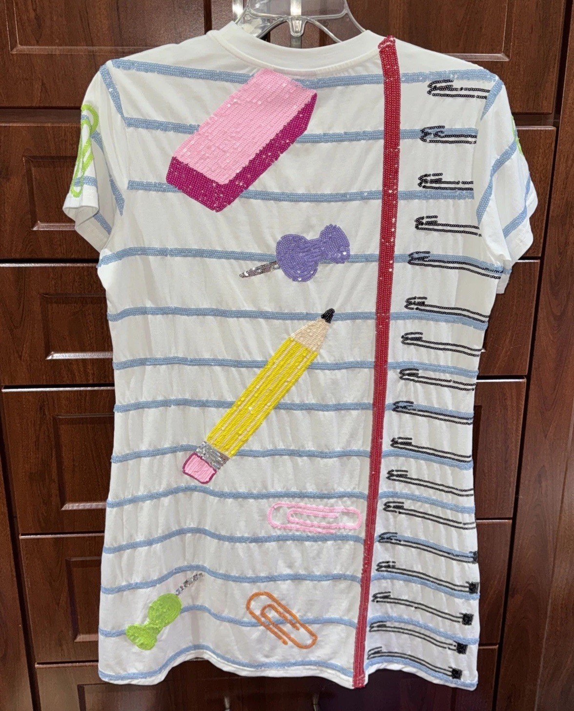 ✏️📎📌📚NWT Queen Of Sparkles XS Sequined School Supplies Dress