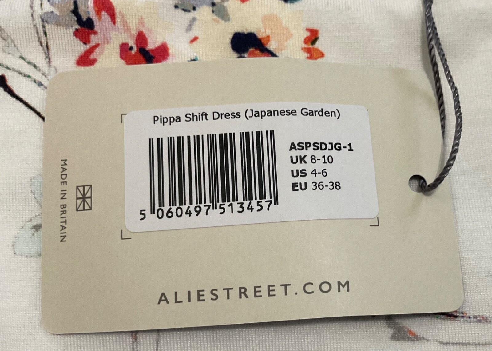 ALIE STREET Pippa Shift Dress US Size 4-6 Floral “Japanese Garden”