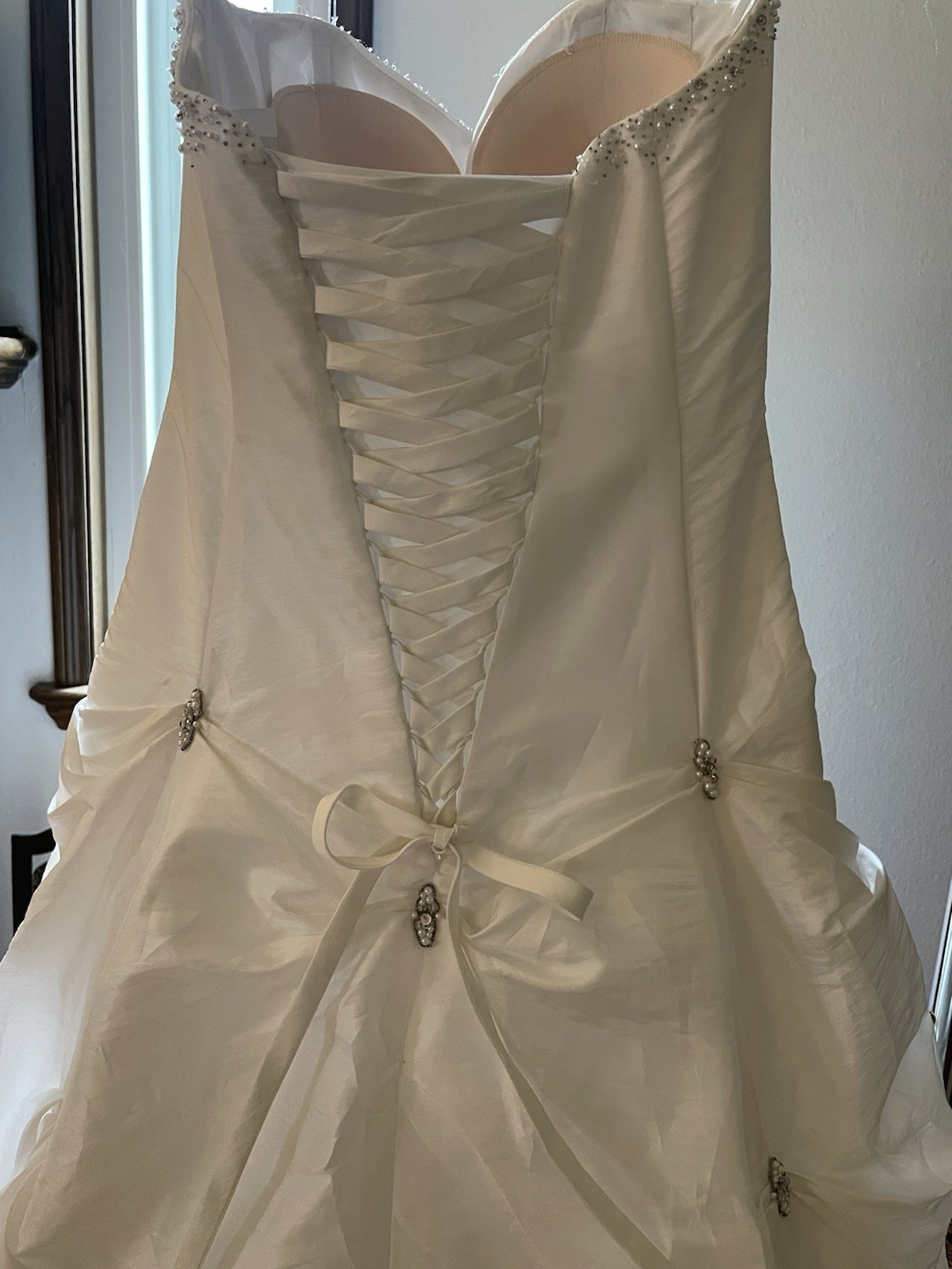 David’s Bridal Sweetheart Strapless Gown Wedding Debutante Quince Sz 4 Pick Ups