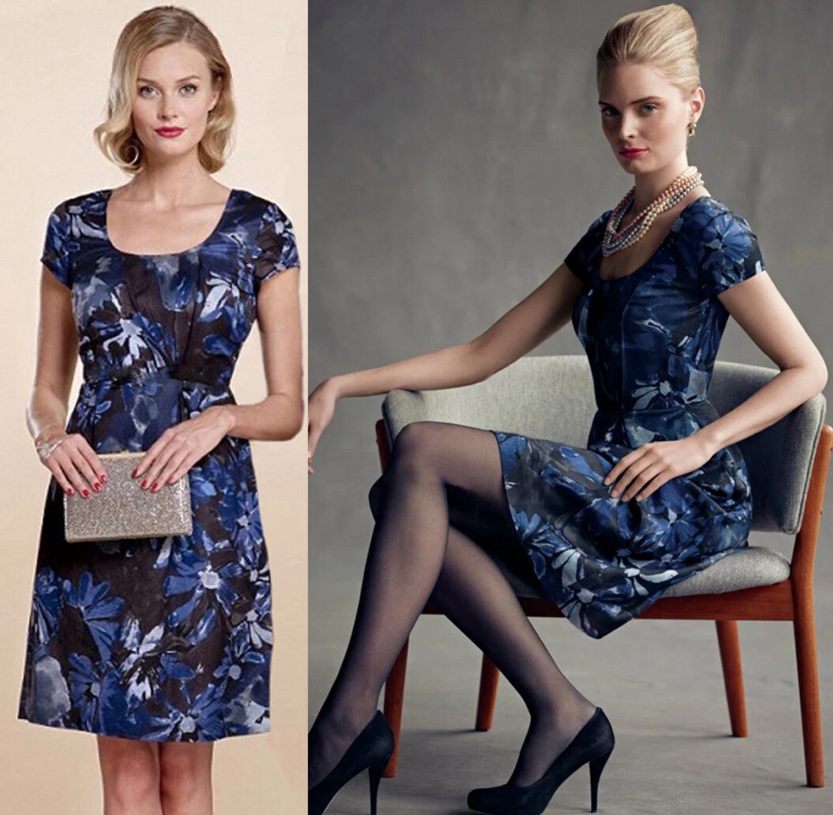 Banana Republic Mad Men Women’s 0 Blue Begonia Sheath Dress NWT