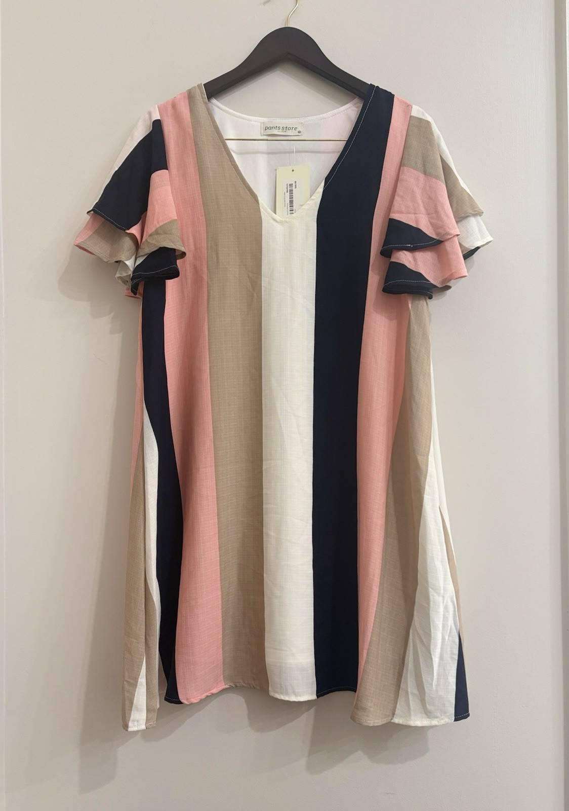 Pants Store Navy/Coral/Ivory Dress Size M