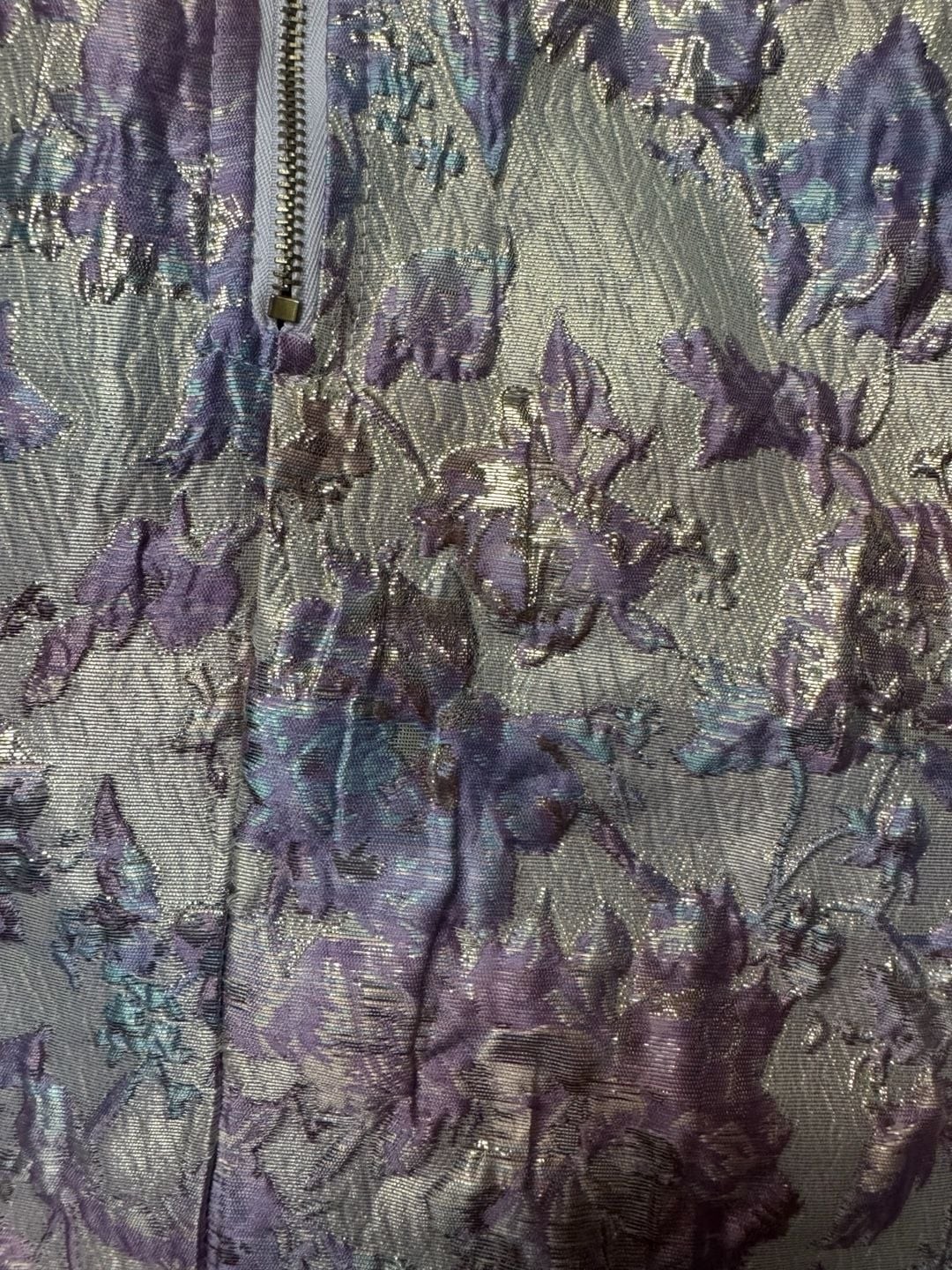 Buddy Love Winslet Ruffled Metallic Floral Mini Dress