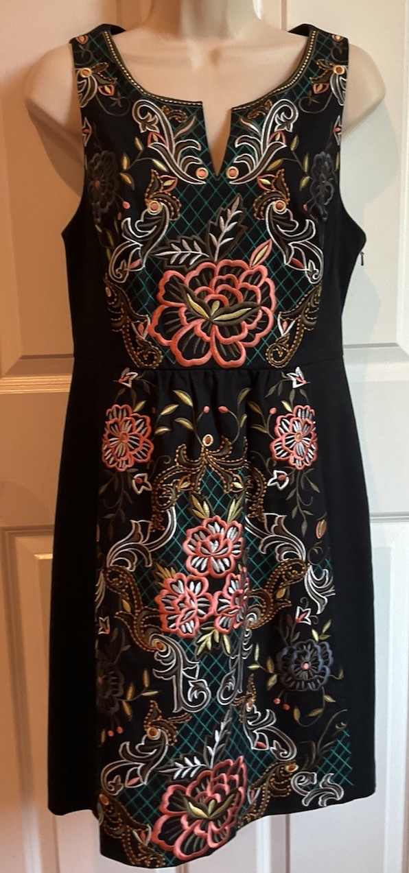 Anthropologie Dress by Moulinette Soeurs Size 8 Embroidered Sleeveless BNWT