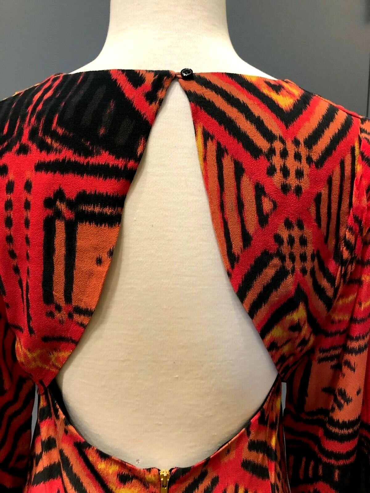 Sandro Multicolored Romanesque Print Long Sleeve Dress Tunisia Sze 3