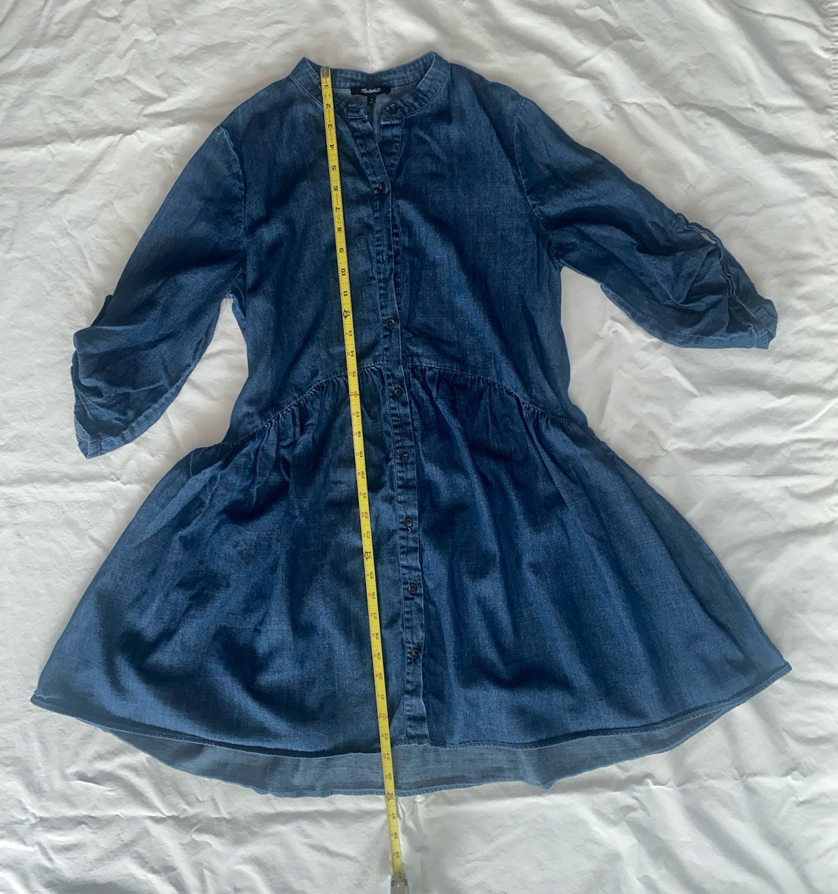 Madewell Denim Button-Front Mini Shirt Dress Sz M