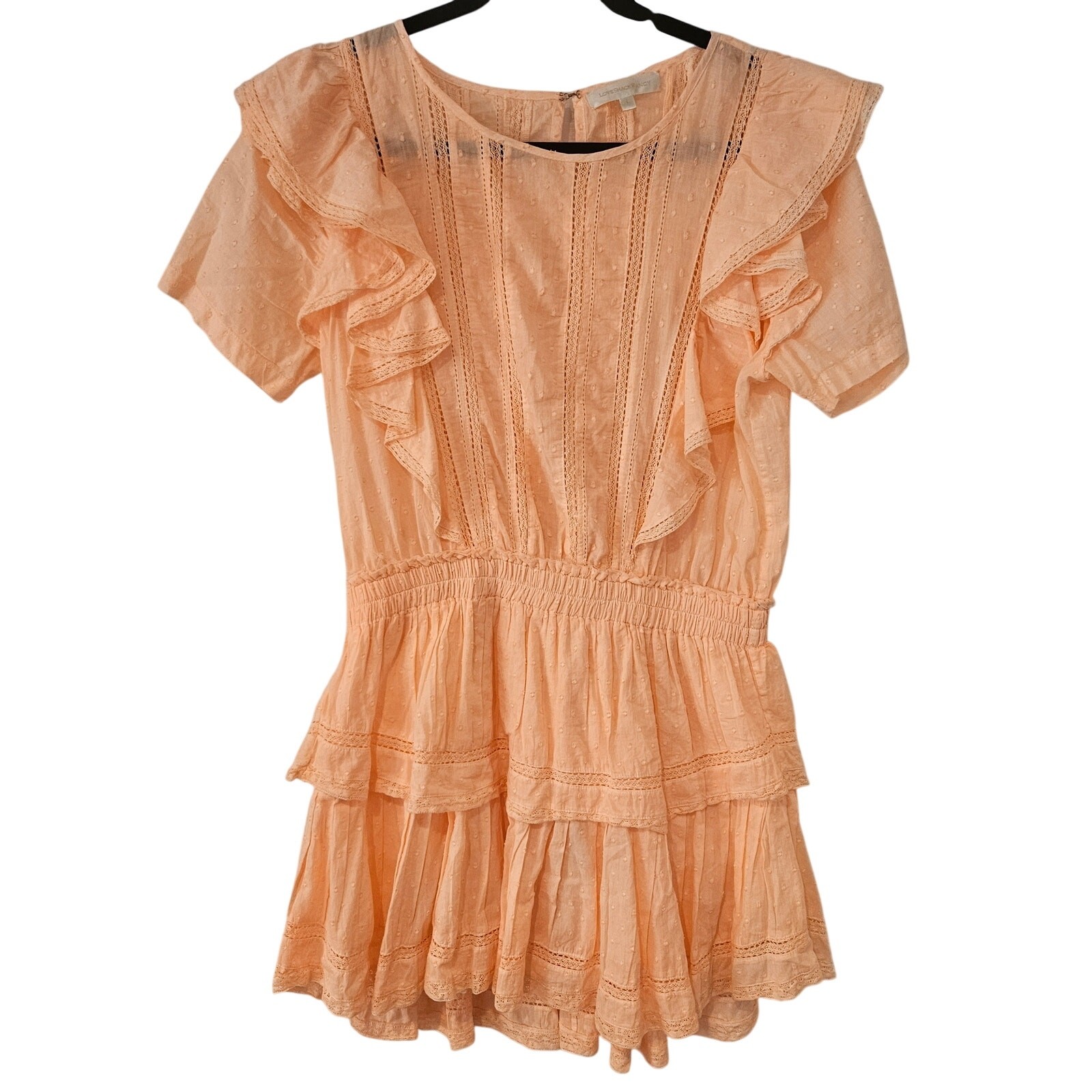 LoveShackFancy Natasha Heritage Dress peach blossom large