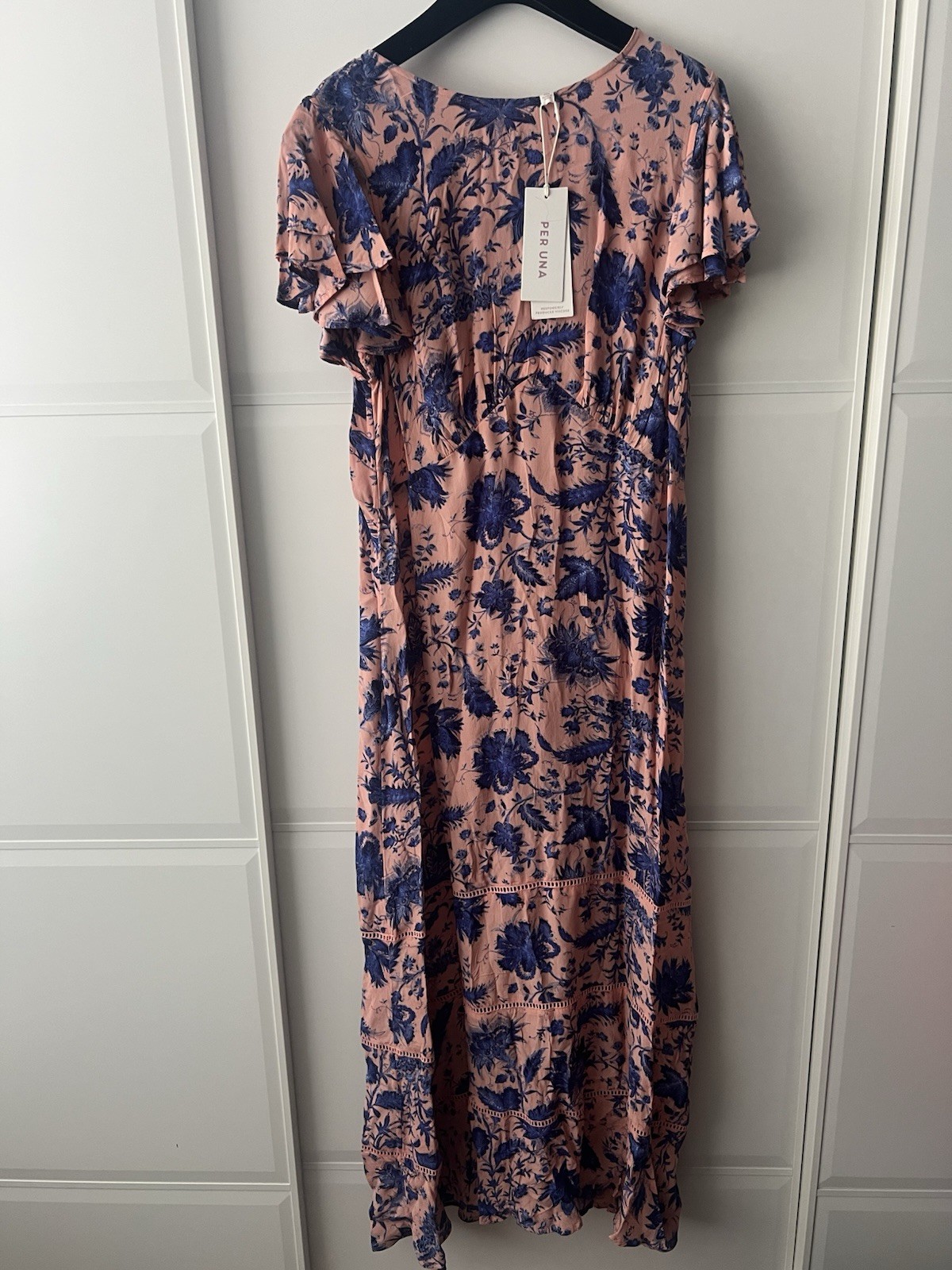 Per Una Dress M&S Dress Size 12 Midi Maxi Boho Wedding Guest Floral Ruffle Whims