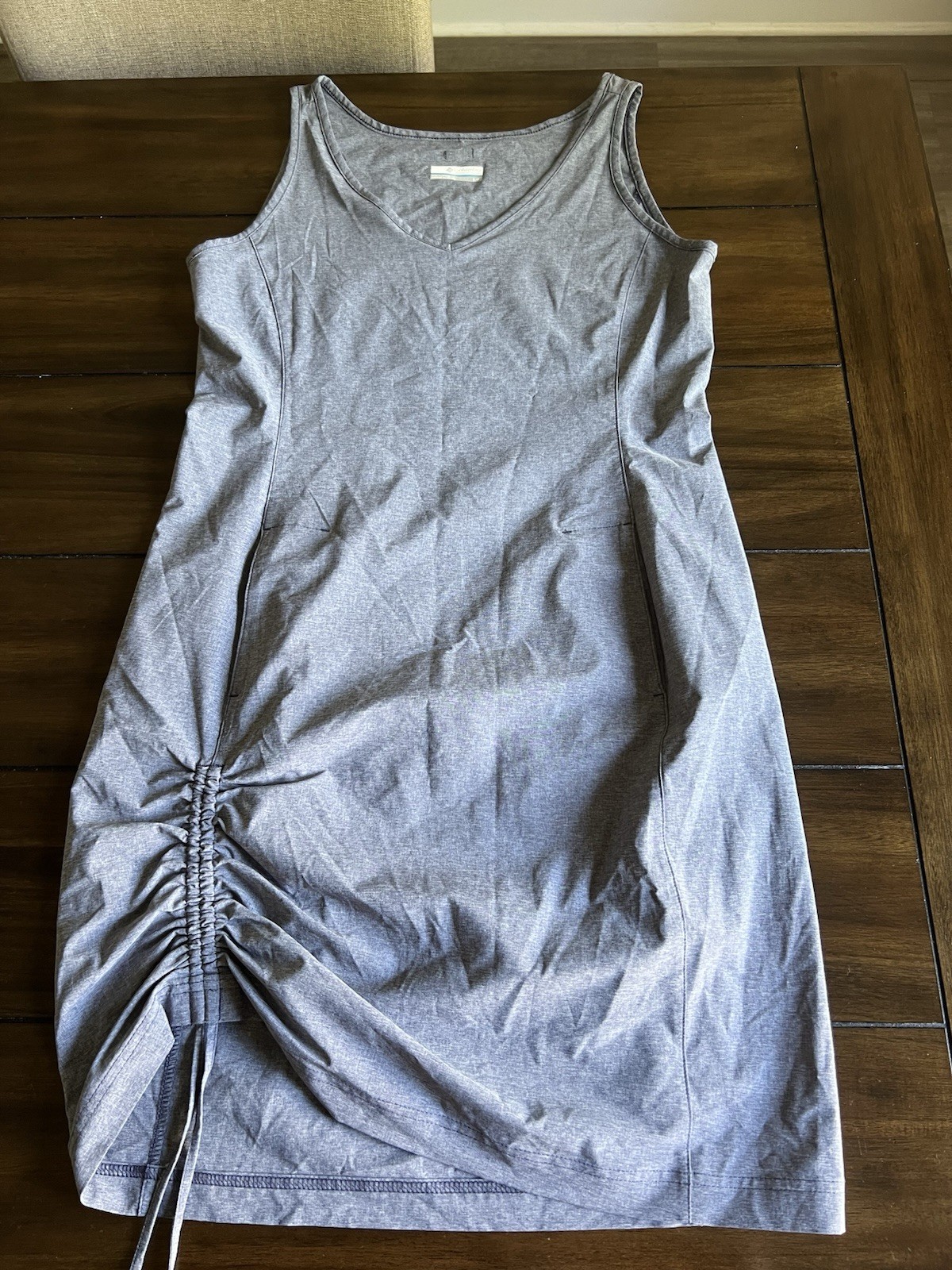 Colombia Anytime Casual III Ruched Side V Neck Dress Size S