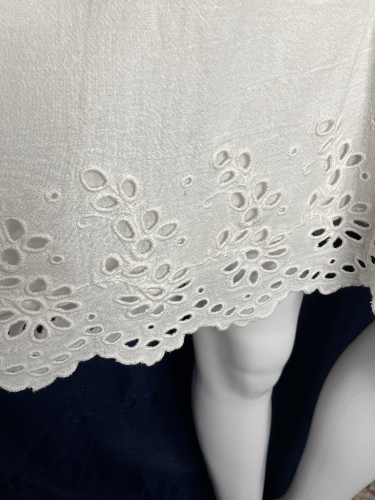 Daily Practice by Anthropologie Valensole Dress White Cotton Large Pockets Lined