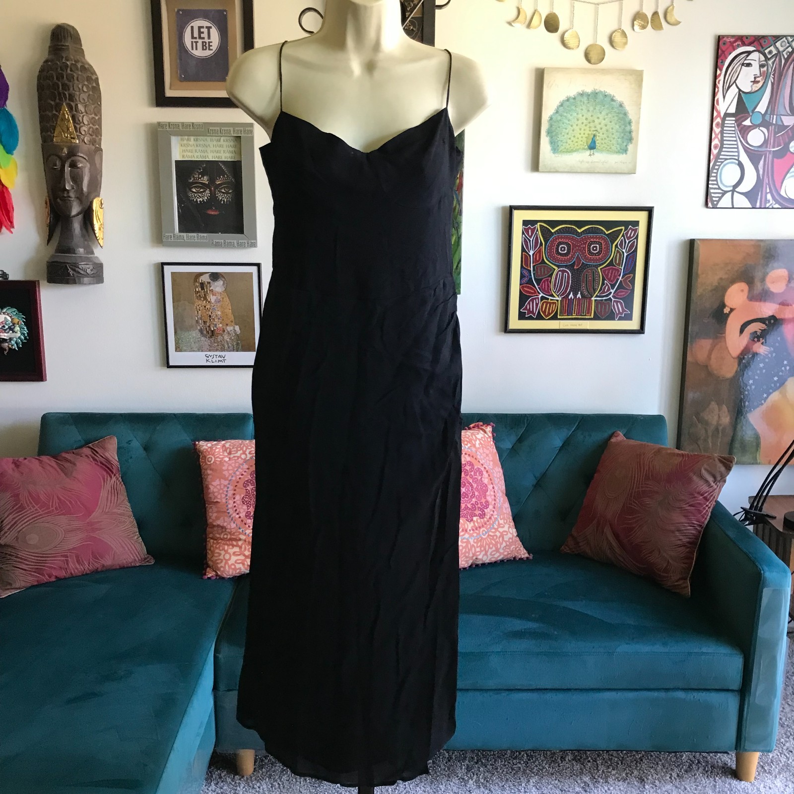 OPT One Pretty Time size 8 LittleBlack Spaghetti Strap Shirred Bustier Dress NWT