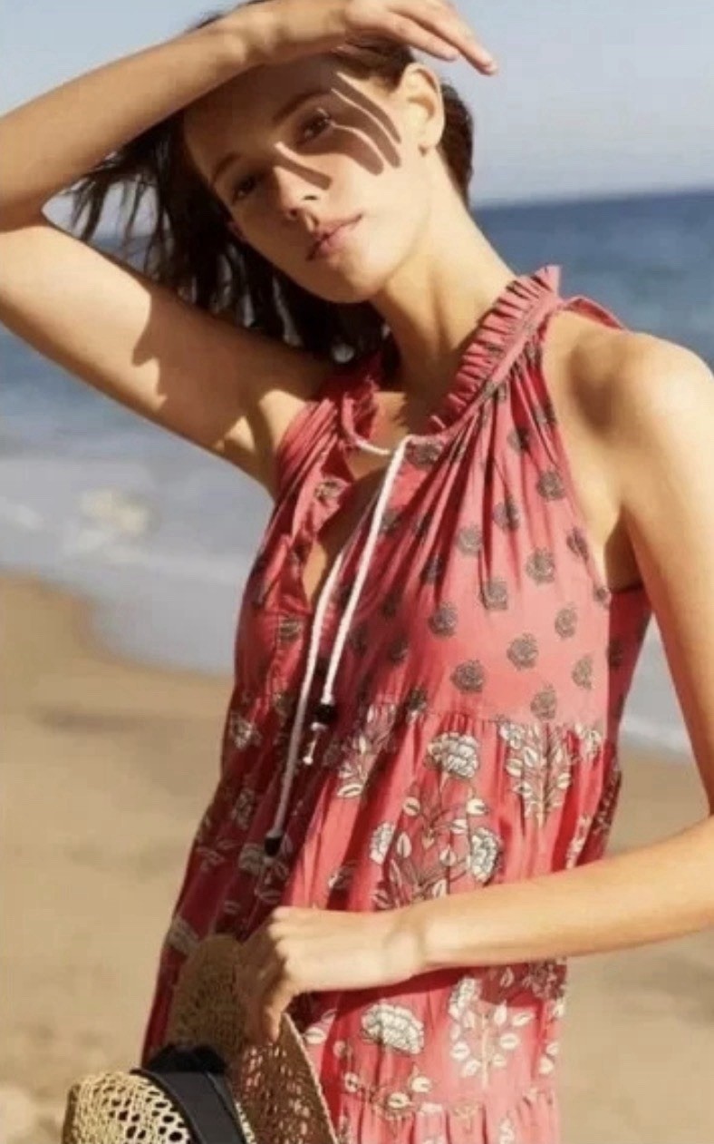 ANTHROPOLOGIE RO’S GARDEN SOFIA TRAPEZE SWING TIERED MAXI DRESS XS 298