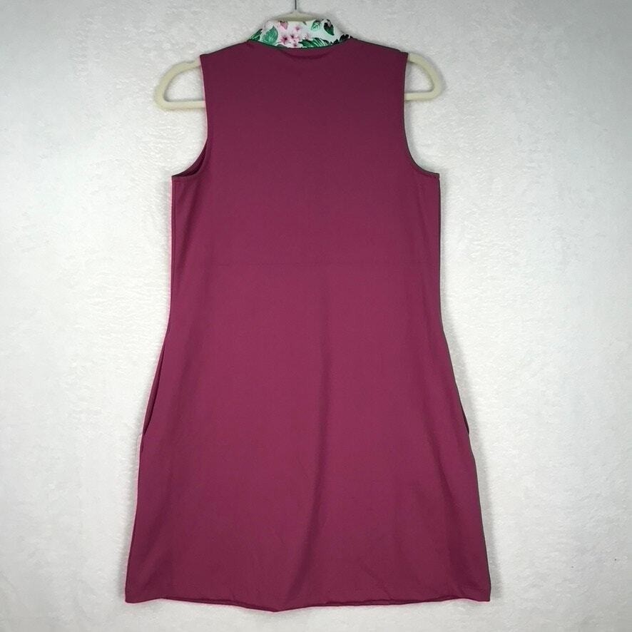 Tommy Bahama Activewear Dress Small Pockets Golf Tennis Prep Tropical 1/4 Zip **