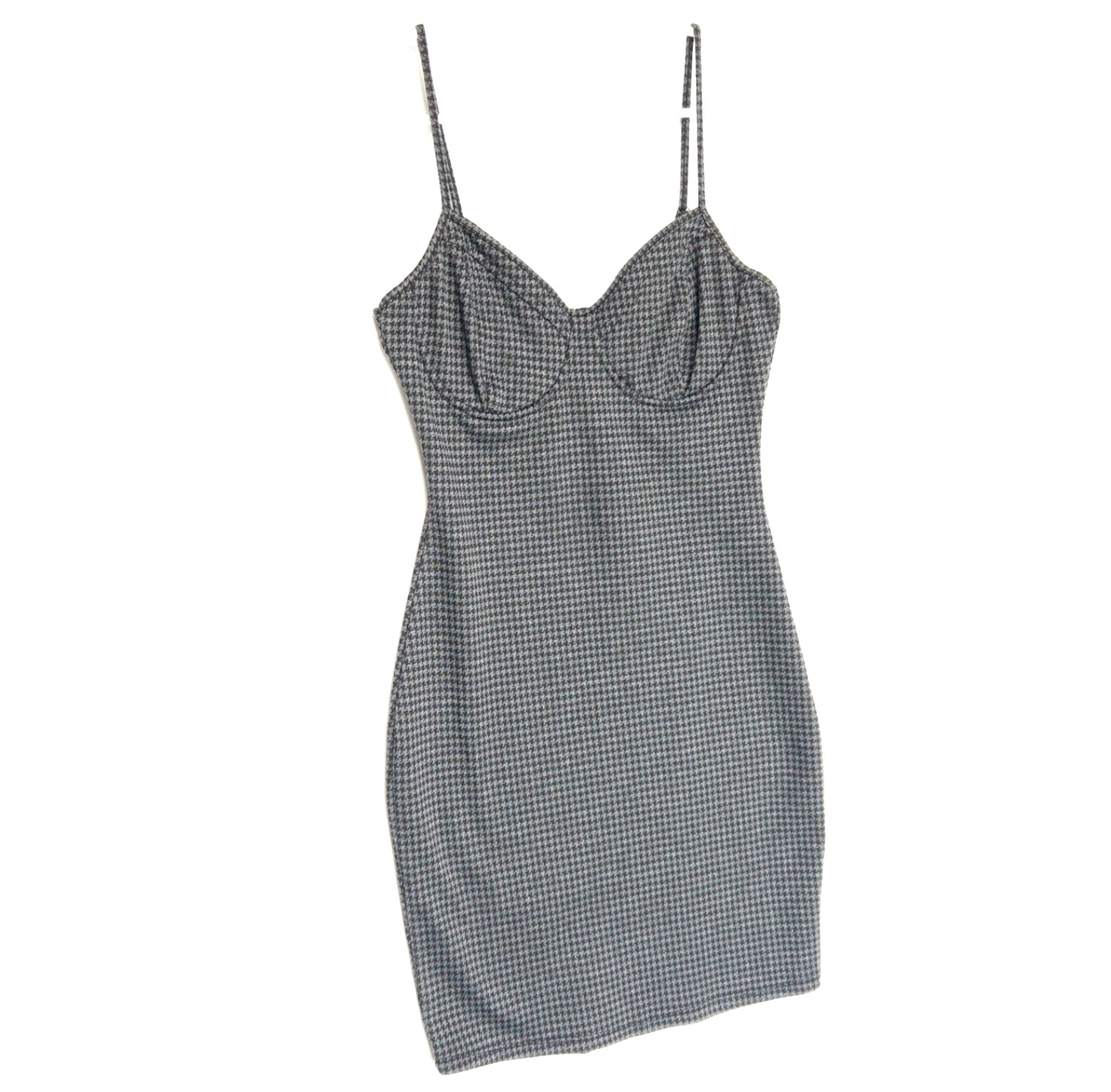 Bear Dance Houndstooth Bustier Coquette Underwire Goth Punk Dress Womens S XS