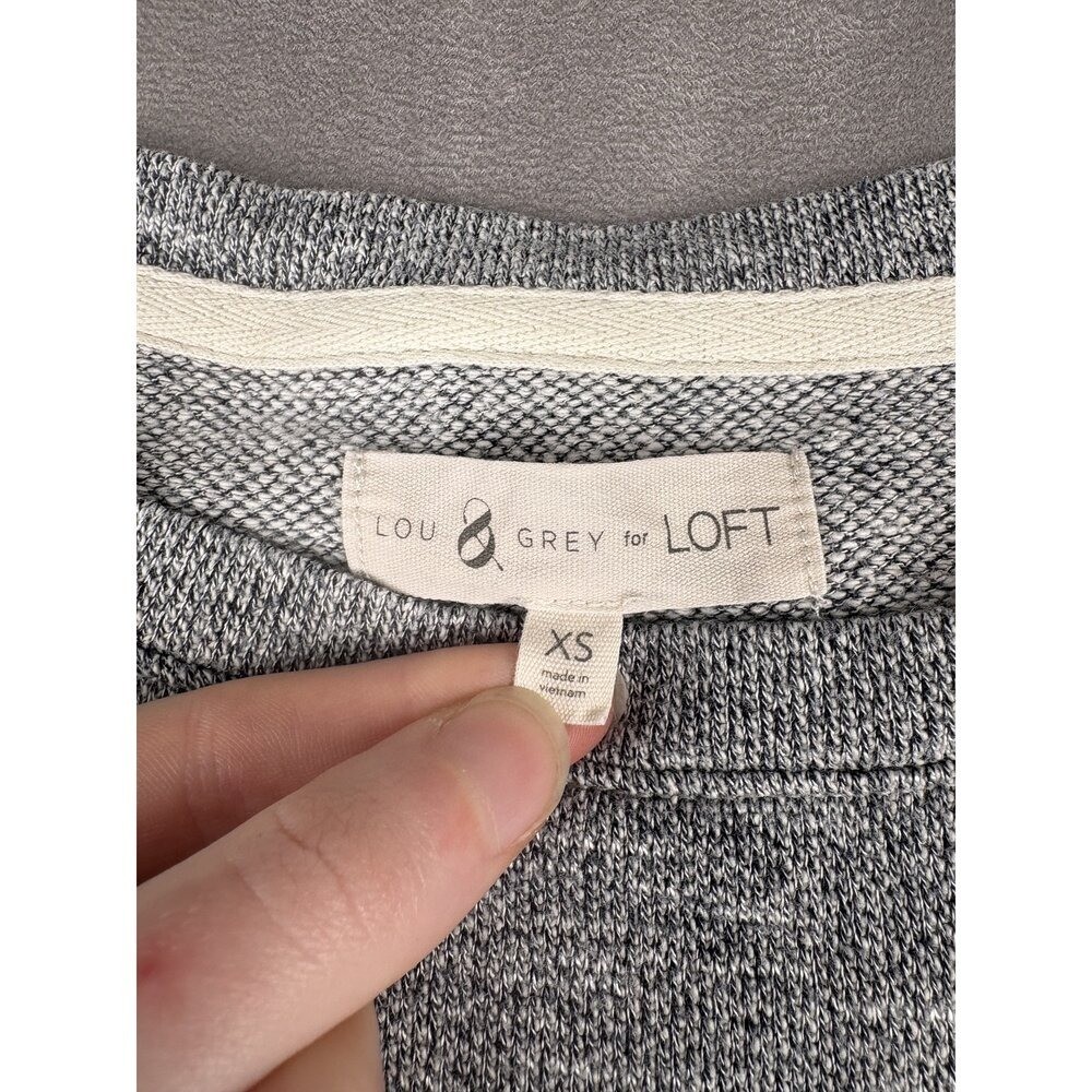 Lou & Grey Heather Gray Knit T-Shirt Midi Dress XS