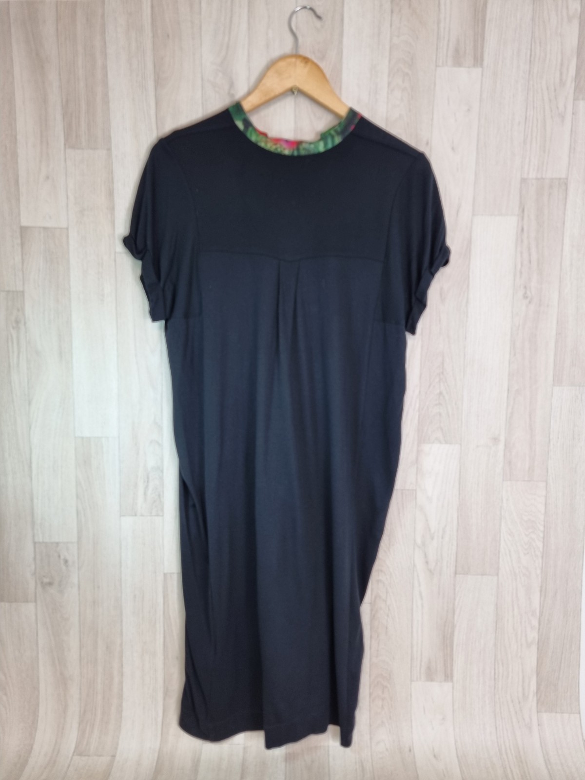 Paul Smith Black T-shirt Dress Medium – Bold Digital Floral Print Spring Flowers