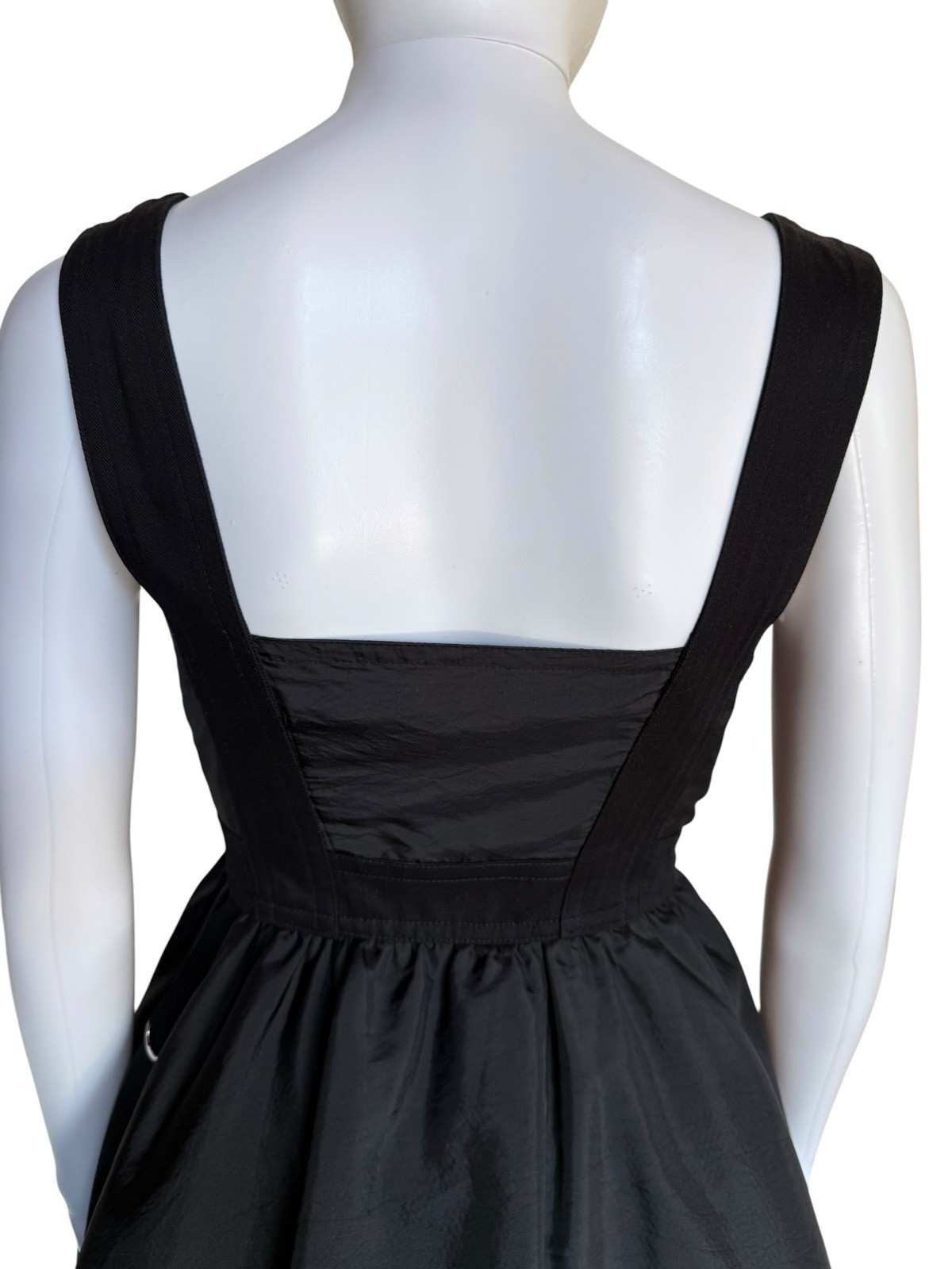 Marc by Marc Jacobs Black Bubble Dress XS Pleated Buckle Utility Mini Vintage
