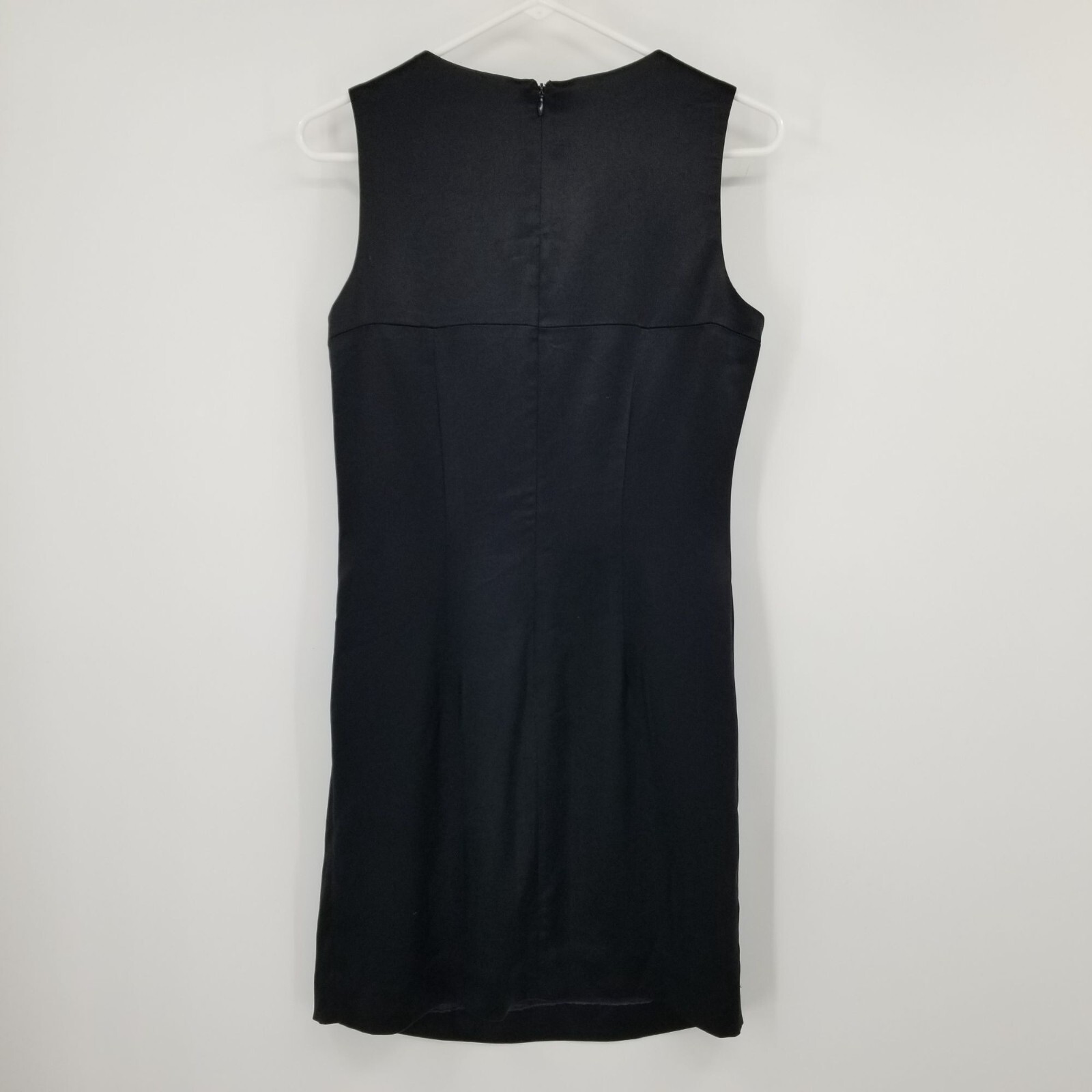 Alberto Makali Black Sleeveless Sheath Dress Size 8 Old Money Quiet Luxury 90s