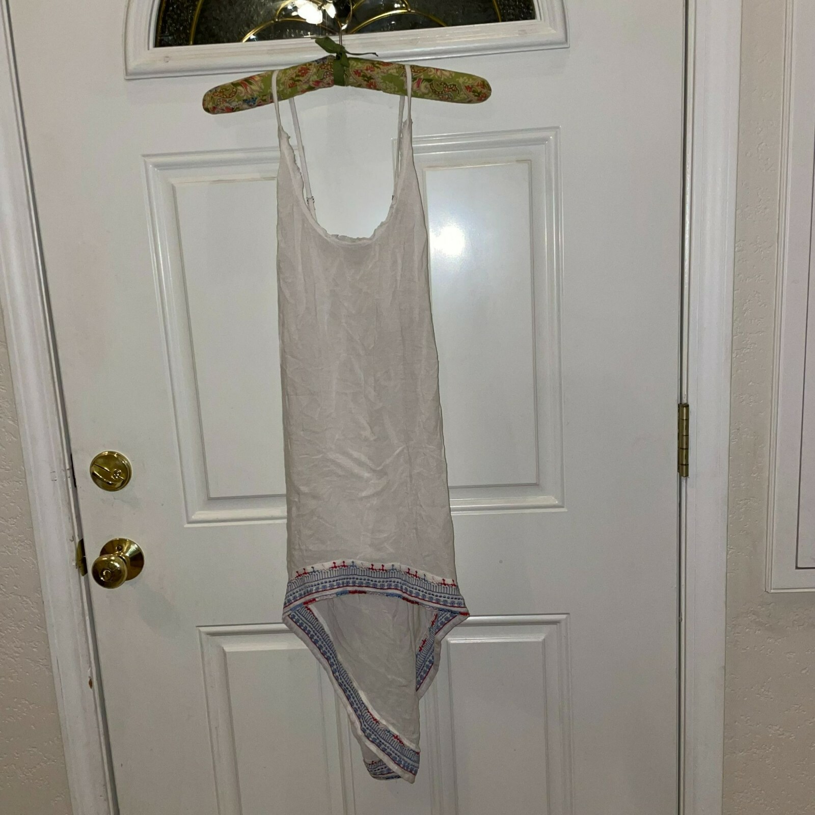 cms associates Women’s White Scoop Neck High Low Dress Size Small