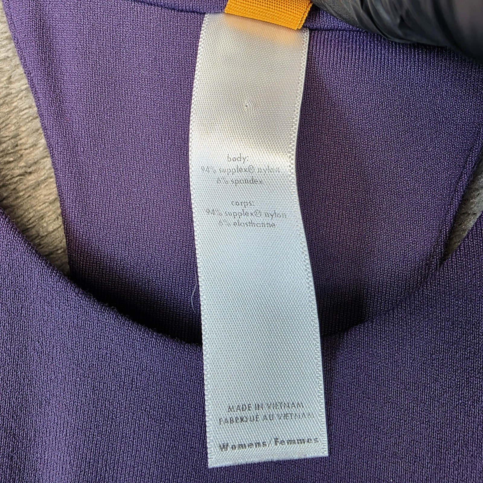 Lucy Dress Womens Small Purple Racerback Athletic A-Line Supplex Nylon Shelf Bra