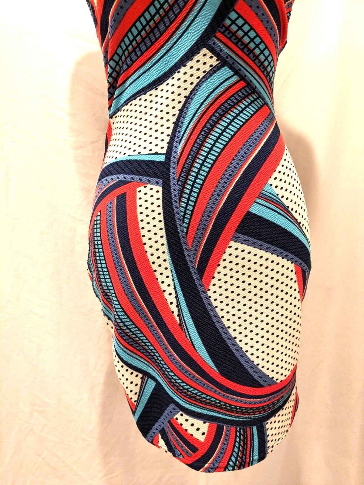 Boohoo Womens Cami/Sheath Shapely and Strapy Abstract Colorful Dress Sz: 4 Artsy
