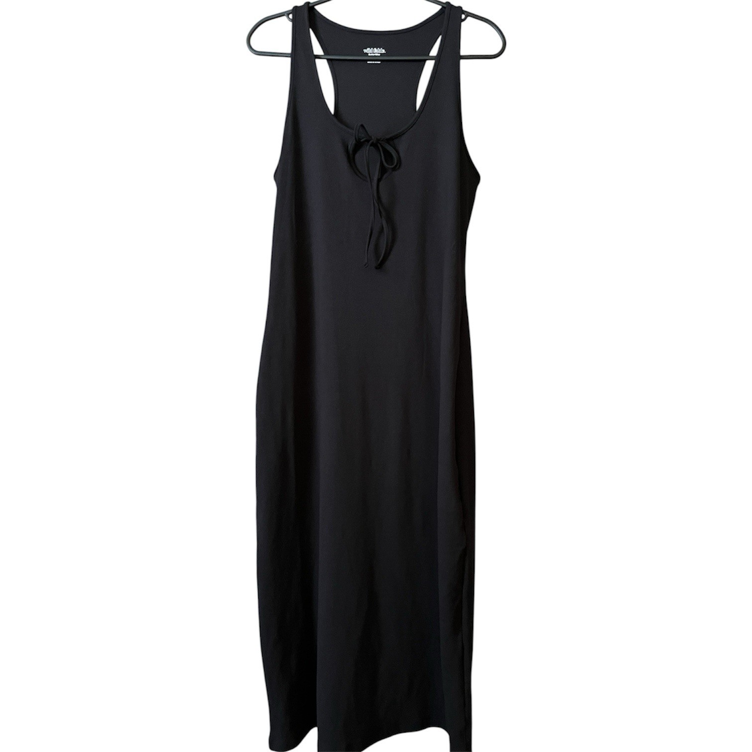 NWT Wild Fable ButterBliss black bodycon dress w/ keyhole, racer back Size XL